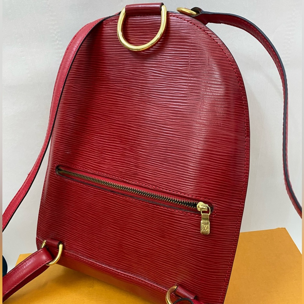 Louis Vuitton Red Epi Leather Mabillon Backpack - Picture 6 of 15